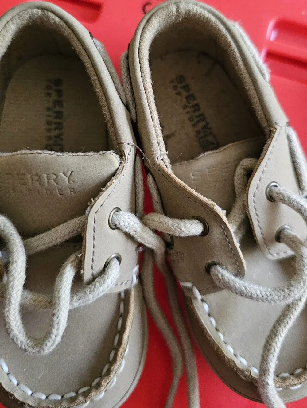 Sperry Kids Tan Moccasin Boat Shoes